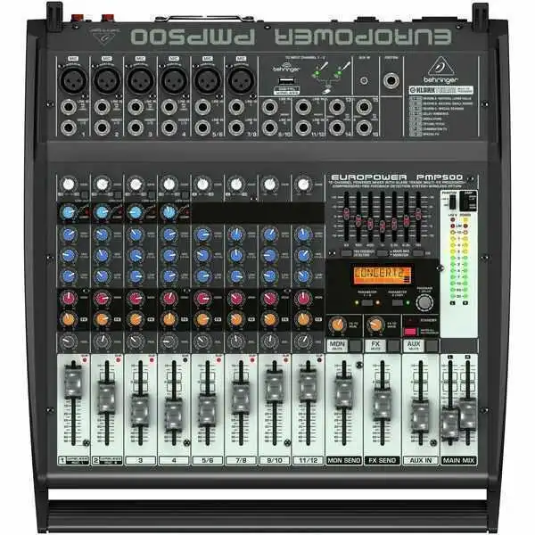 Behringer - BEHRINGER PMP500 500 Watt 12 Kanal Power Mikser