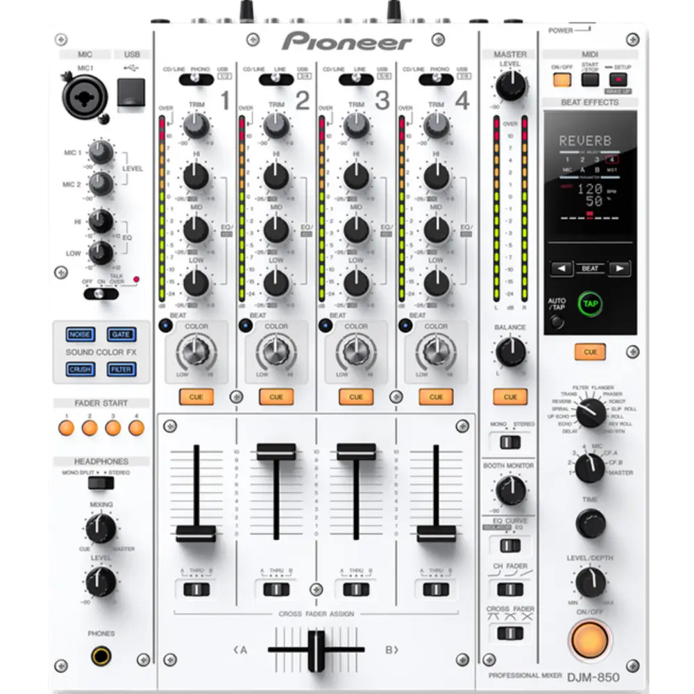 Pioneer DJ - Pioneer DJ DJM-850 W 4 Kanal DJ Mikseri (Beyaz)