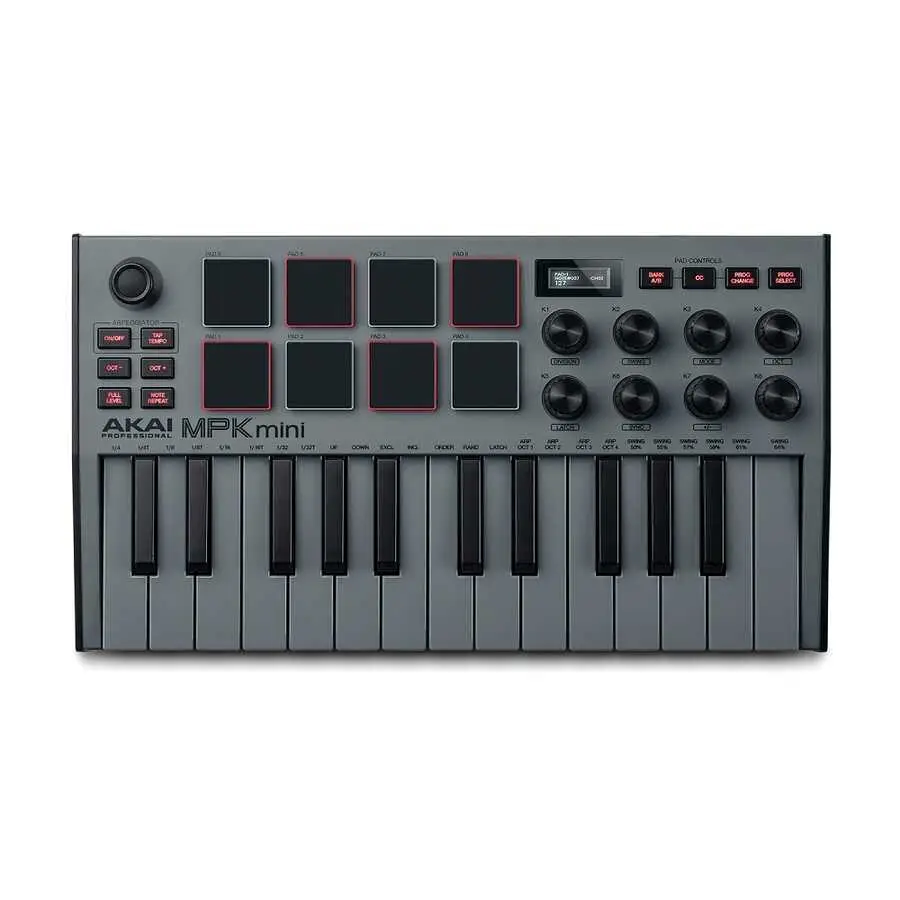 AKAI MPKMINI MK3 Midi Controller Grey Edition - 1