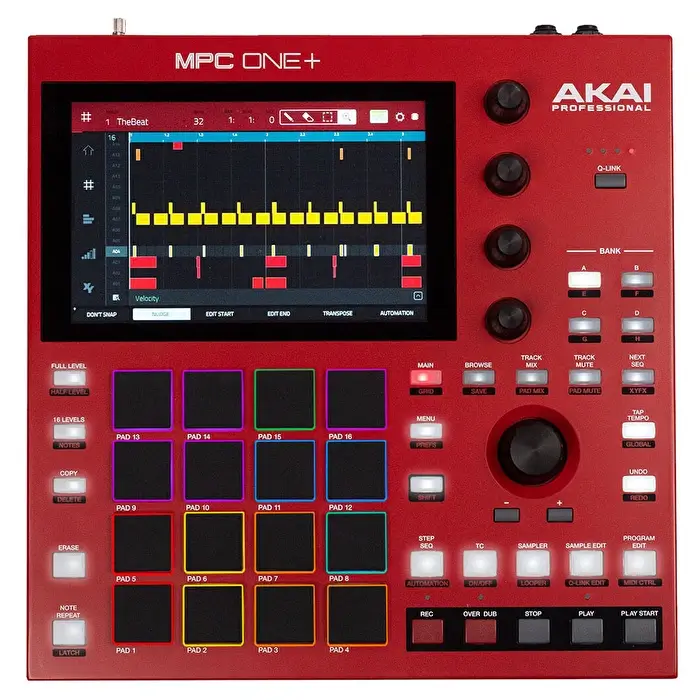 Akai Professional MPC One+ Standalone Music Production Center with Sampler and Sequencer (Red) - 1