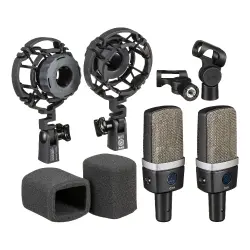AKG C214 Matched Pair Stereo Geniş Diyaframlı Kardioid Kondenser Mikrofon - AKG