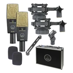 AKG C414 XLII Matched Pair Stereo Geniş Diyaframlı Çoklu Kutup Desenli Kondenser Mikrofon - AKG