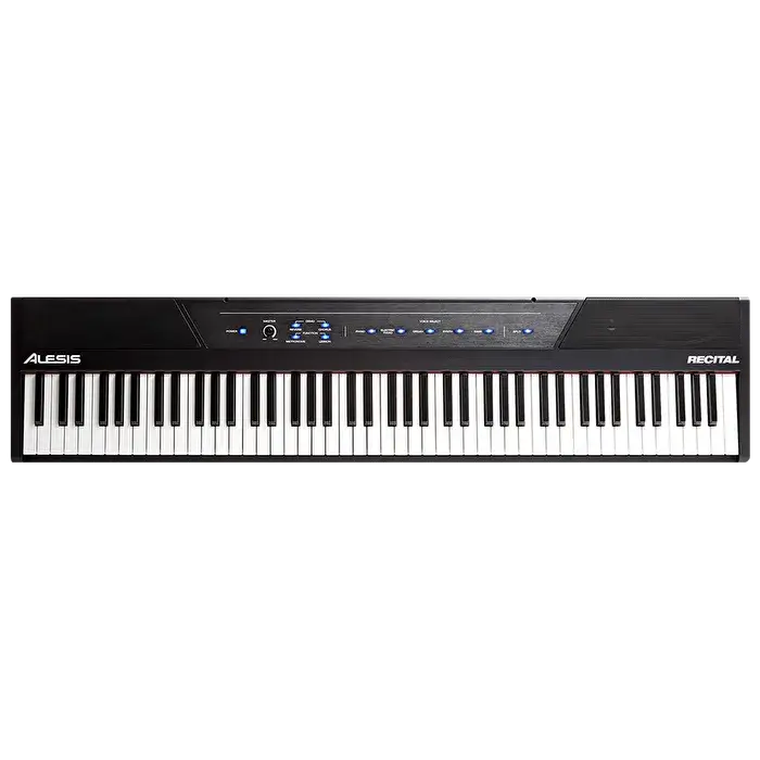 ALESIS RECITALX Siyah 88 Tuş Hassasiyetli Taşınabilir Dijital Piyano - 1