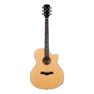 Arrow Gold Auditorium Cutaway Solid Top Elektro-Akustik Gitar (Natural) - 1