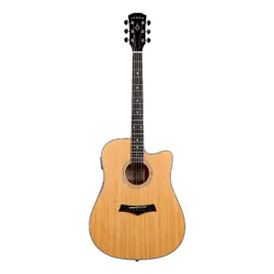 Arrow Gold Cutaway Solid Top Elektro-Akustik Gitar (Natural) - 1