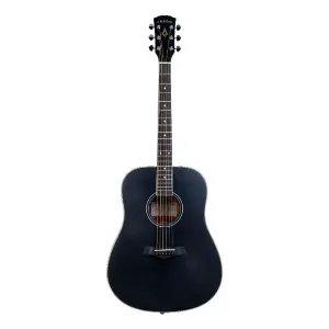 Arrow Gold Dreadnought Solid Top Akustik Gitar (Black) - 1