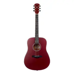 Arrow Silver Dreadnought Akustik Gitar (Wine Red) - Arrow Guitars