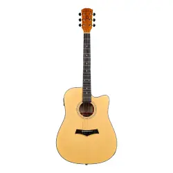 Arrow Silver Dreadnought Cutaway Elektro-Akustik Gitar (Natural) - Arrow Guitars