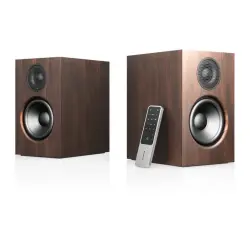 Audio Pro A28 Ultra Kompakt Stereo Multiroom Hoparlör Seti (WiFi, AirPlay 2, Chromecast, Bluetooth, HDMI ARC, Valnut) - 4