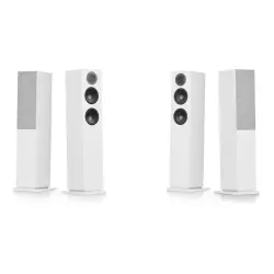 Audio Pro A48 Aktif Kule Tipi TV/Multiroom Hoparlör (320W – WiFi, AirPlay 2, Chromecast, Bluetooth, Beyaz) - 3