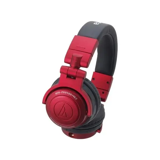 Audio Technica ATH-PRO500MK2RD Professional DJ Monitor Headphones - 1