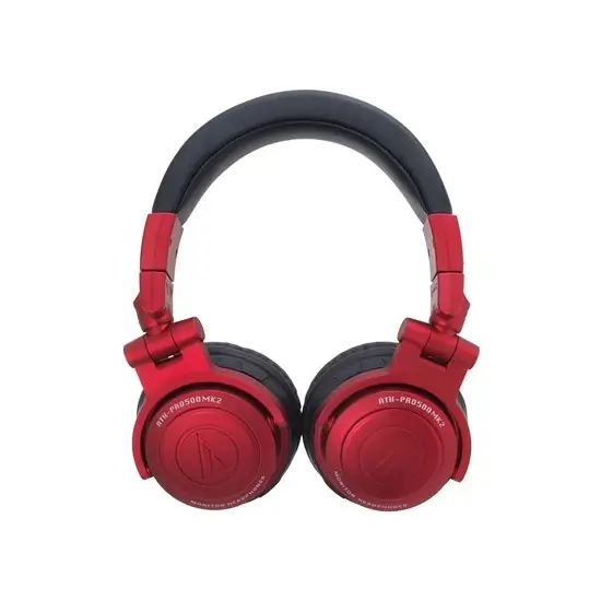 Audio Technica ATH-PRO500MK2RD Professional DJ Monitor Headphones - 2