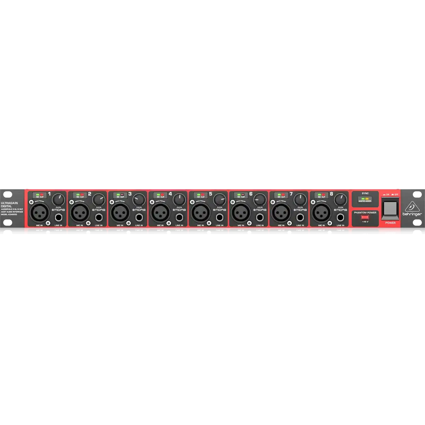 Behringer ADA8200 8-channel Microphone Preamp - 1