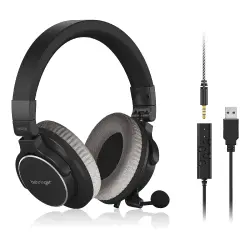 Behringer BH470U Kablolu Kulaklık Mikrofonlu (USB-A / 3.5mm, Siyah) - 2