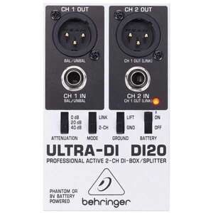 Behringer Ultra-DI DI20 2-channel Active Direct Box / Splitter ( DI-20 / DI20 ) - Behringer