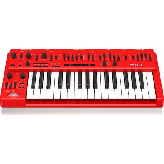Behringer MS-1-RD Analog Synthesizer with Handgrip - Red - 2