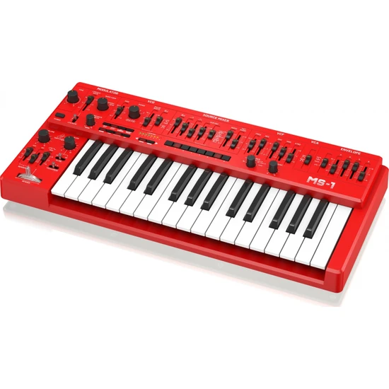 Behringer MS-1-RD Analog Synthesizer with Handgrip - Red - 3