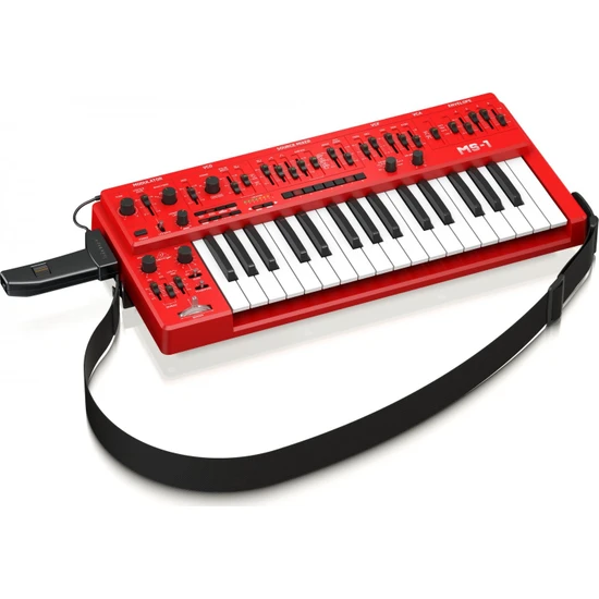 Behringer MS-1-RD Analog Synthesizer with Handgrip - Red - 4