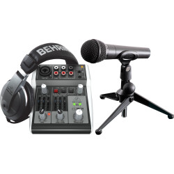 Behringer PODCASTUDIO 2 USB Komple Podcast Stüdyo Seti (Mikser, Mikrofon ve Kulaklık Dahil) - Behringer