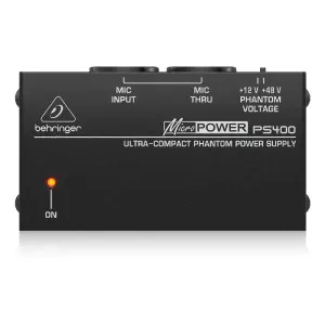 Behringer MicroPower PS400 Phantom Power Supply - 2