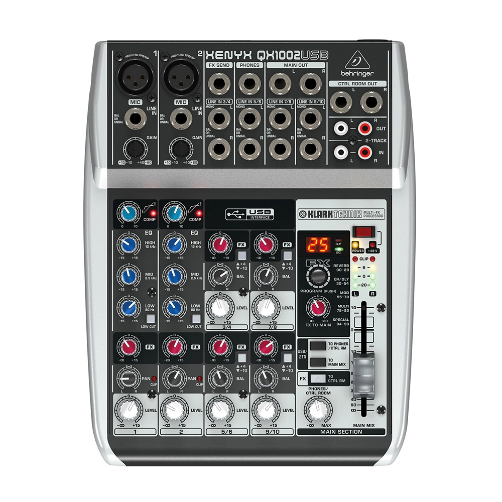 Behringer QX1002USB Mixer with USB and Effects - 1
