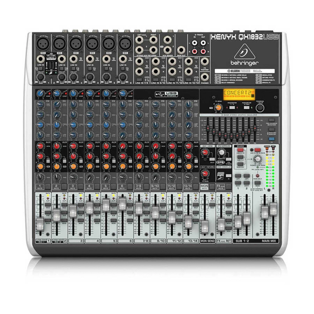 Behringer Xenyx QX1832USB Mixer with USB and Effects - 1