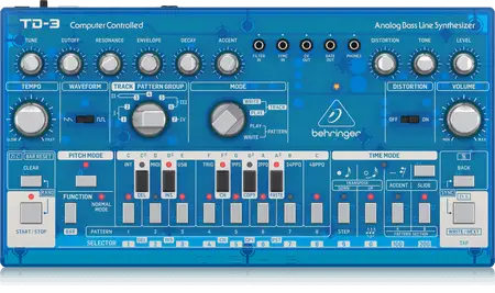 Behringer TD-3-BB Analog Bass Line Synthesizer - Baby Blue - 1
