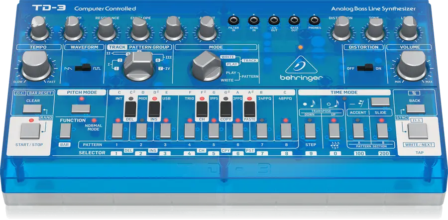 Behringer TD-3-BB Analog Bass Line Synthesizer - Baby Blue - 2