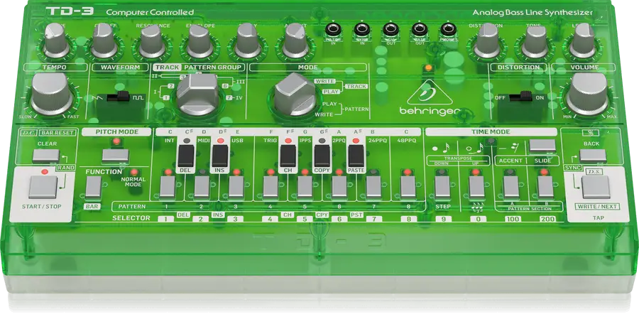 Behringer TD-3-LM Analog Bass Line Synthesizer - Lime - 2