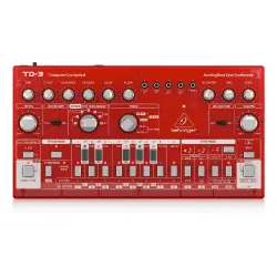 Behringer TD-3-SB Analog Bass Line Synthesizer - Strawberry - 3
