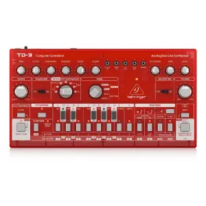 Behringer TD-3-SB Analog Bass Line Synthesizer - Strawberry - 3
