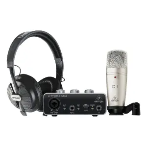Behringer U-Phoria Studio Kayıt ve Podcast Seti (Mikrofon, Ses Kartı, Kulaklık Dahil) - 1