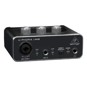 Behringer U-PHORIA UM2 2x2 USB Ses Kartı (XENYX Mikrofon Preamp’lı) - 1