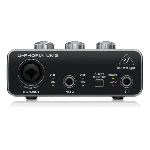 Behringer U-PHORIA UM2 2x2 USB Ses Kartı (XENYX Mikrofon Preamp’lı) - 3