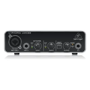 Behringer UMC22 Profesyonel 2x2 USB Ses Kartı (Audio Interface) - 3
