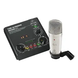 Behringer VOICE STUDIO Kayıt Paketi (C-1 Stüdyo Kondenser Mikrofon + MIC500USB Lamba Preamp/USB Ses Kartı) - Behringer