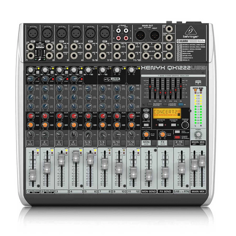 Behringer Xenyx QX1222USB Mixer with USB and Effects - 1