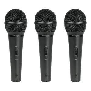 Behringer XM1800S Süperkardioid Dinamik Vokal ve Enstrüman Mikrofonu (3’lü Paket) - Behringer
