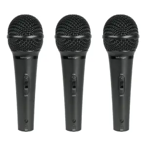Behringer XM1800S Süperkardioid Dinamik Vokal ve Enstrüman Mikrofonu (3’lü Paket) - 1