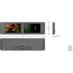 Blackmagic Design SmartScope Duo 4K Rack-Mounted Dual 6G-SDI Monitors - 5