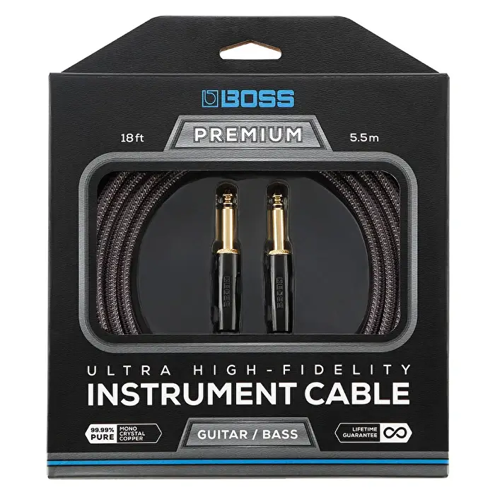 BOSS BIC-P10 Premium Düz/Düz Uçlu 3m Enstrüman Kablosu - 1