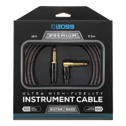 BOSS BIC-P10A Premium Enstrüman Kablosu (Düz – Açılı, 3 m / 10 ft) - 1