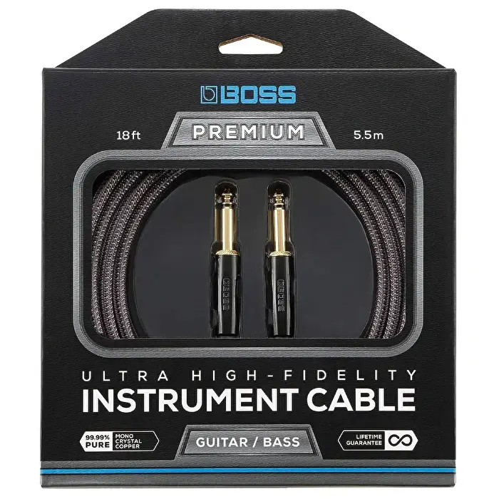 BOSS BIC-P18 Premium Düz/Düz Uçlu 5.5m Enstrüman Kablosu - 1