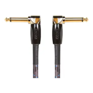 BOSS BIC-PC-3 Açılı 1/4 inç Enstrüman Patch Kablo Seti (15 cm, 3'lü Paket) - 1