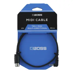 BOSS BMIDI-2-35 3.5 mm TRS – 5 Pin DIN MIDI Kablosu (60 cm) - 2