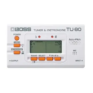 BOSS TU-80WH Kromatik Akort Cihazı ve Metronom (Beyaz) - 1