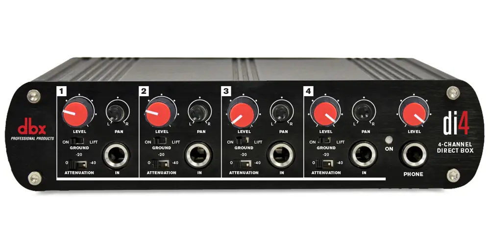 DBX DI4 Hat Mikserli Aktif 4 Kanallı Di-Box - DBX