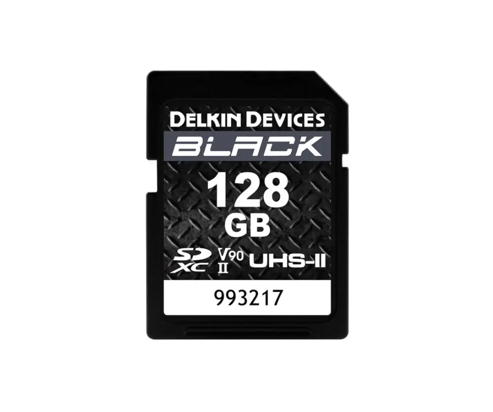 Delkin Devices - Delkin Devices 128GB Black UHS-II SDXC U3 V90 Hafıza Kartı