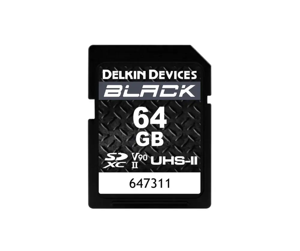 Delkin Devices 64GB Black UHS-II SDXC U3 V90 Hafıza Kartı - 1