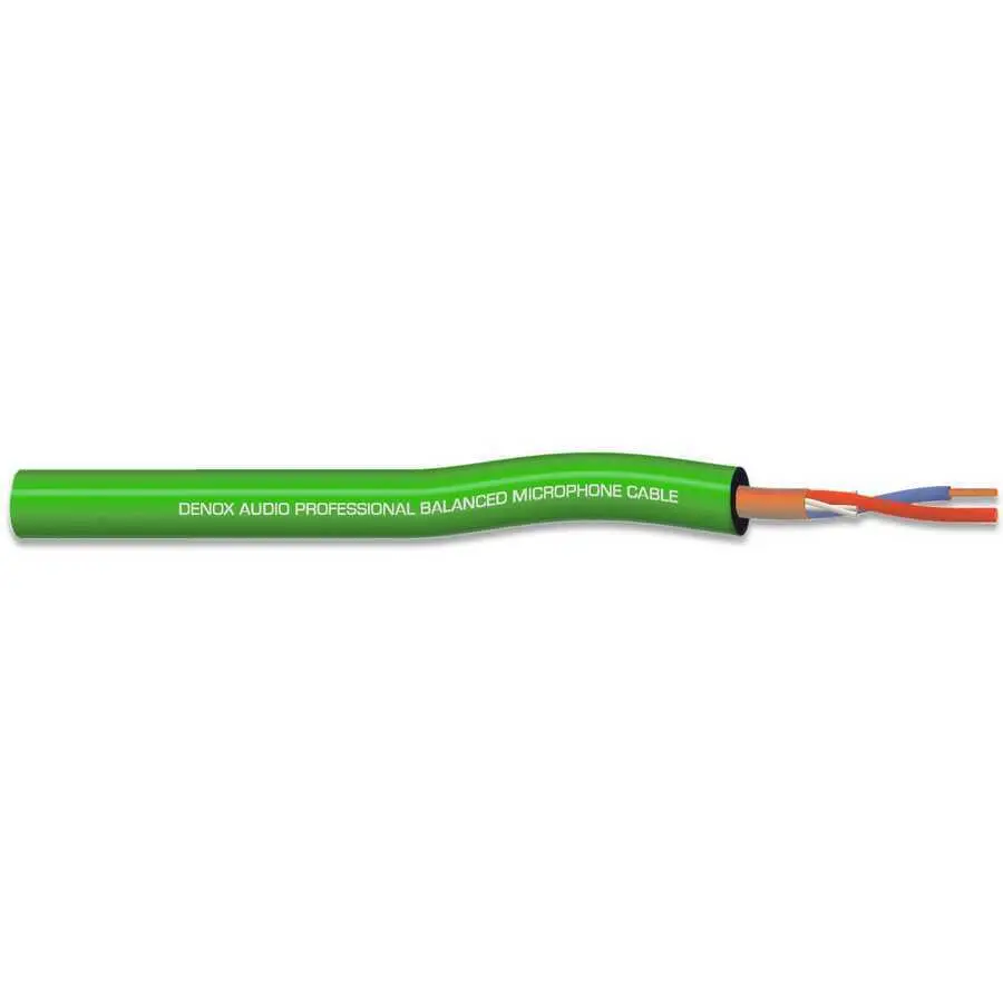 Denox - Denox DNX-MIC 022/GREEN 2x0,22mm Mikrofon Kablosu